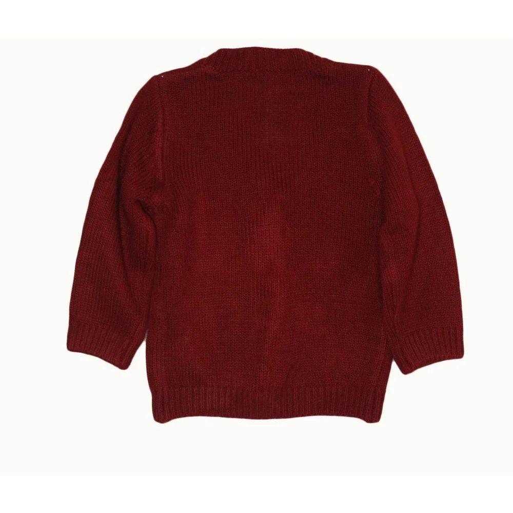 Toddler Girls Burnt‎ Orange Knit Cardigan Sweater Size 100 cm (3T)